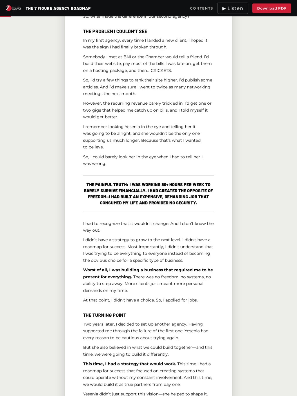The Roadmap 2.0 web reader on a tablet